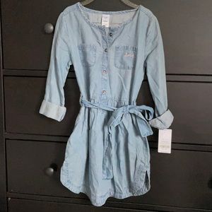 Jean dress 3/4 length sleeves.